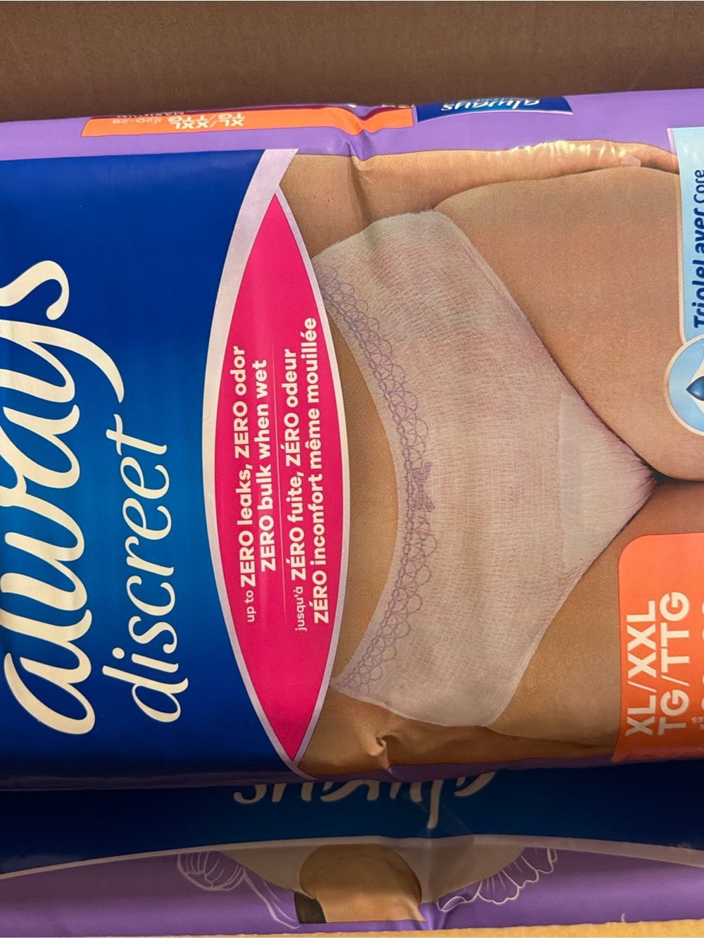 Always Discreet Underwear Maximum Protection count 32 Pc XL  XXL